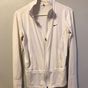 White NIKE zip up